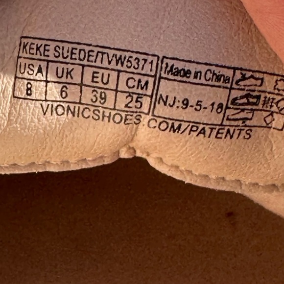 🍓Vionic Splendid Keke Suede Walking Shoe Hidden Orthotic Arch Support Size 8 - Picture 7 of 9